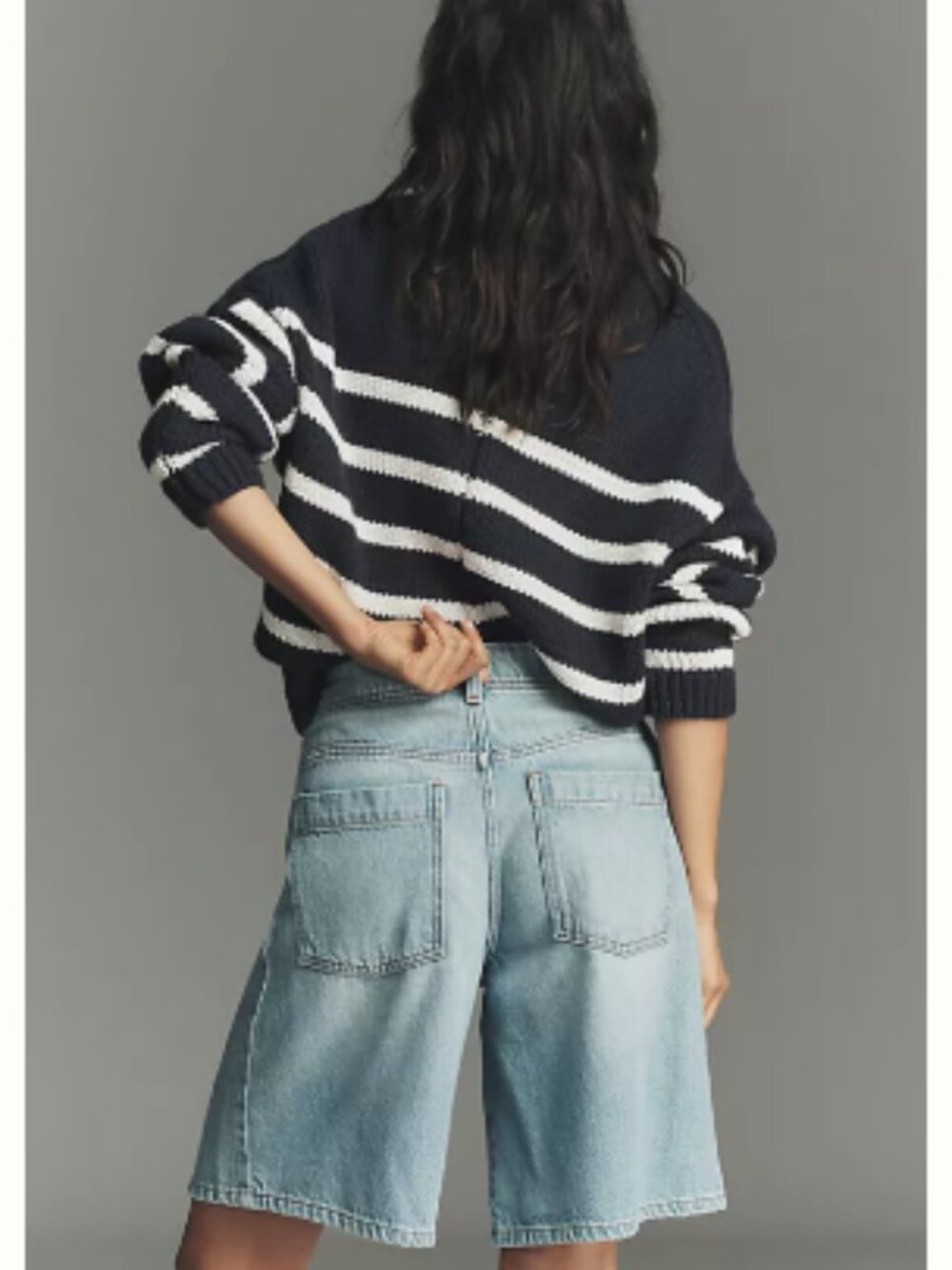Anthropologie Pilcro Womens 25 The Adi Mid Rise Relaxed Denim Shorts NWT